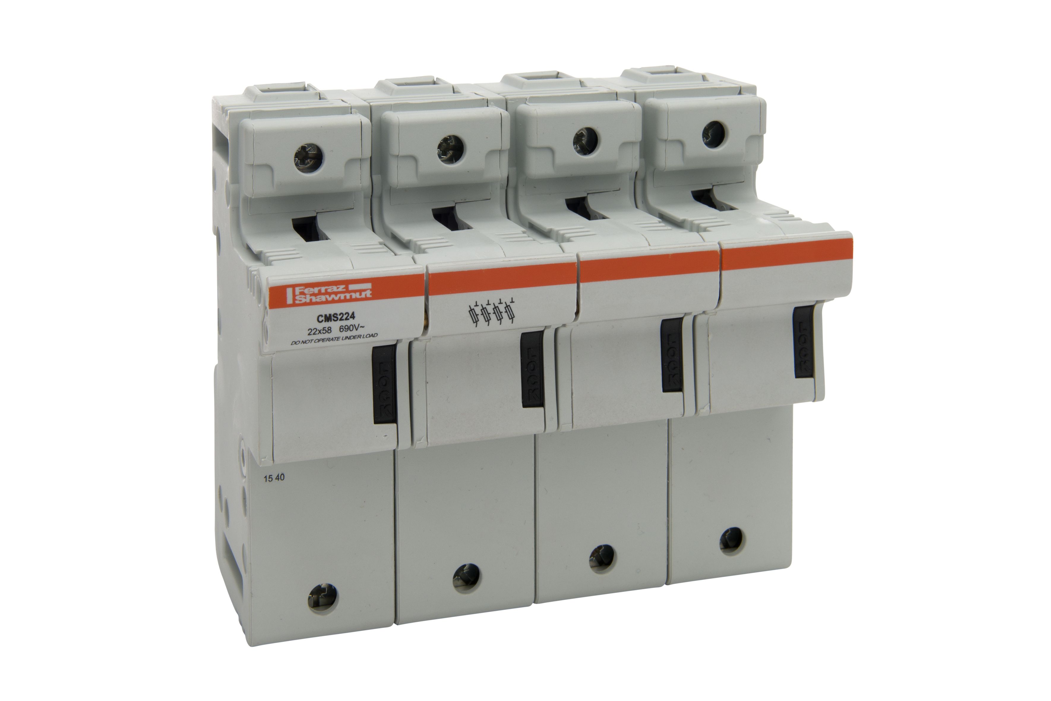 Q331099 - modular fuse holder, IEC, 4P, 22x58, DIN rail mounting, IP20